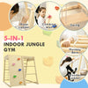 Qaba 5-in-1 Indoor Jungle Gym Playground with Swing, Climber, Monkey Bars
