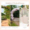 Outsunny 85" Wooden Garden Arbor for Wedding and Ceremony, Outdoor Garden Arch Trellis for Climbing Vines, Fir Wood, White