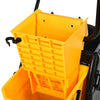 HOMCOM 13.7 Gallon Mop Water Bucket Wringer Cart with Easy to Use Side Press Wringer, Smooth Wheels, Mop-Handle Holder
