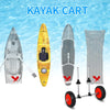 Soozier Universal Kayak Cart Trolley Trailer with Strong Aluminum Frame, Adjustable Width Crossbar, & Large Tires