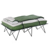 Outsunny All-in-One Folding Camping Cots for Adults, Elevated Tent with Sleeping Bag, Thick Air Mattress Pad, Portable Single Sleeping Cot Camping Bed