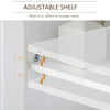 kleankin Under-Sink Bathroom Sink Cabinet, Storage Unit with U-Shape and Adjustable Internal Shelf, White