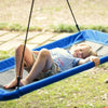 Outsunny Kids Tree Swing with Adjustable Ropes and Metal Frame, Blue & Black
