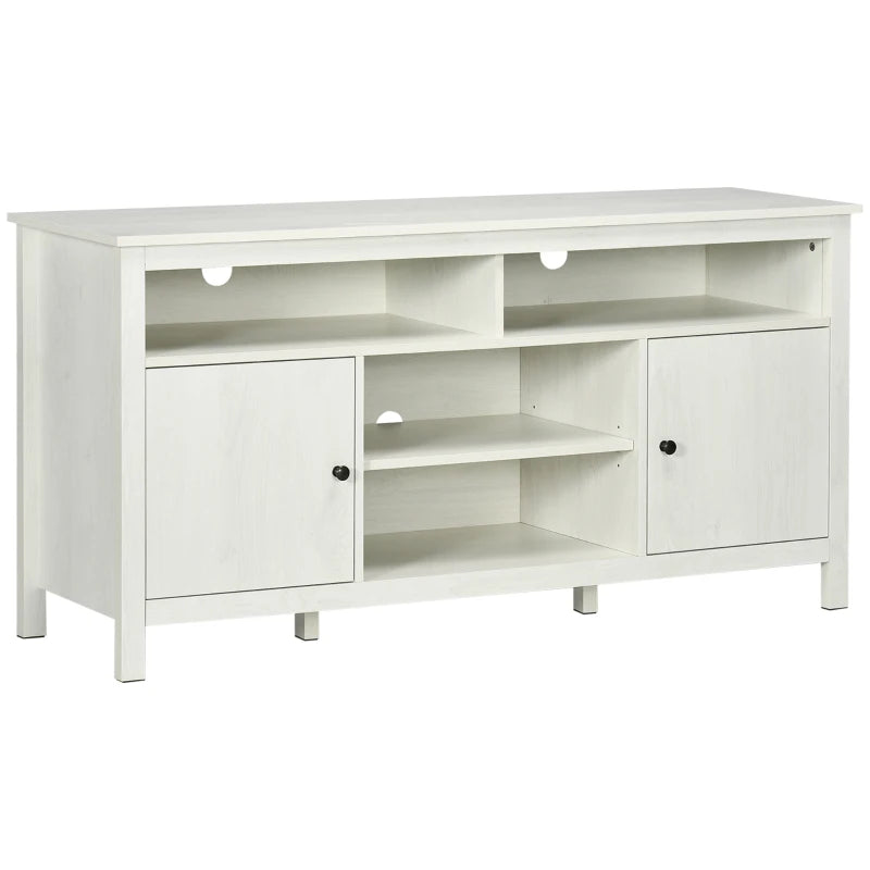 White wood tv store stand 65 inch