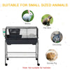 PawHut Small Animal Cage Rolling Hutch w/ Detachable Stand Storage Shelf 30.75" L x 17.25" W x 35.75" H