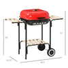 Outsunny Backyard Charcoal BBQ Grill & Smoker Combo Automatic Charcoal BBQ Rotisserie Grill 110lbs Lamb Hog Spit Roaster