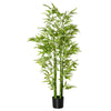 HOMCOM 5ft Artificial Bamboo Tree, Faux Decorative Plant in Nursery Pot for Indoor or Outdoor Décor