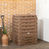 Outsunny Garden Compost Bin, 120 Gallon (450L) Garden Composter, BPA Free, with 80 Vents and 2 Sliding Doors, Lightweight & Sturdy, Fast Creation of Fertile Soil, Brown