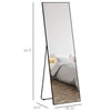 HOMCOM Free Standing Kids' Dressing Mirror with storage, For ages 3- 8, White