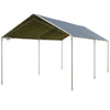 Outsunny 10'x20' Carport Heavy Duty Galvanized Car Canopy with Included Anchor Kit, 3 Reinforced Steel Cables, Gray
