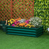 Outsunny 49" x 26" x 12" Backyard Galvanized Metal Raised Garden Bed - Green