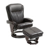 HOMCOM Swivel Recliner and Storage Ottoman Footrest with Large Round Steel Base & Tilt