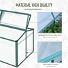 Outsunny 51" Aluminum Vented Cold Frame Mini Greenhouse Kit - Silver/Green/Transparent