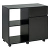HOMCOM Printer Stand, Storage Cabinet with Drawer, Open Storage Shelves, for Home or Office Use, Black