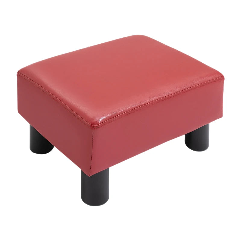 HOMCOM Modern Faux Leather Ottoman Footrest Stool Foot Rest Small Chair Seat Sofa Couch-1