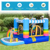 Outsunny 6-in-1 Kids Bounce House Inflatable Water Slide with Pool, Water Cannon, Climbing Wall, Inflator Included, Jumping Castle Kids Backyard Activity Outdoor Water Play Toy