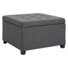 HOMCOM Modern Folding Shoe Storage Bench with Flipping Lid, Ottoman Bench for Bedroom & Hallway with 9 Cubes, Gray