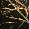 Outsunny Outdoor 2 PC 6 ft Lighted Birch Twig Tree, Decorative Garden Light w/ 8 Modes