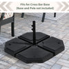 Outsunny 4 PC Outdoor Deck Shade Base Weights w/ Easy-Fill Spout & Strong HDPE Material