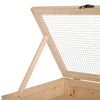 PawHut 3-Tier Wooden Hamster Cage, Small Animals Hutch with Ladders, Natural