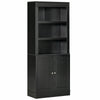 HOMCOM 72" Kitchen Buffet with Hutch, Kitchen Pantry Cupboard with 2 Door Cabinet, and 2 Adjustable Shelves, Black
