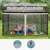 Outsunny Universal Replacement Mesh Sidewall Netting for 10' x 13' Gazebos and Canopy Tents with Zippers, (Sidewall Only) Black