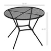 Outsunny Foldable Dining Table, Square Wood Side Table, Portable Bistro Table with Umbrella Hole for Outdoor Patio, Garden or Backyard, Grey