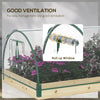 Outsunny Wooden Raised Garden Bed, Planter with Trellis and Metal Corners, Portable on Wheels, for Patio, Backyard, Deck