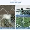 PawHut 10' x 10' x 6' Outdoor Dog Enclosures Chain Link Box Metal Dog Crate House with Cover