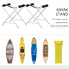 Soozier Universal Kayak Storage Stand & Rack for Cleaning, Storing & Maintenance with Aluminum Frame & Folding Design