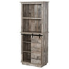 HOMCOM 70" Buffet Hutch with 3 Drawers, Kitchen Pantry with Sliding Door, Large Cabinet and Adjustable Shelves, Walnut