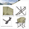 Outsunny Fully Padded Director Chair, Folding Camping Chair with Thick Padded, Side Table and Heavy Duty Frame for Camping, Picnic, Beach, Hiking, Travel, Blue
