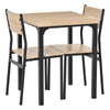 HOMCOM 3 Piece Dining Table Set, Kitchen Table and Chairs for Breakfast Nook, Small Space, Apartment, Space Saving