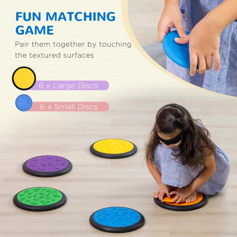 Qaba 9pcs Kids Balance Beam Bridge Gym Toy for toddler with Non-slip Surface
