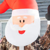 Outsunny 6ft Inflatable Christmas Guitar-playing Santa Claus with Musical Notes Beard, Blow-Up Outdoor LED Yard Display