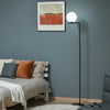 HOMCOM Modern Standing Floor Lamp Metal Bedroom Light w/ 350° Adjustable Shade, Gold