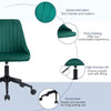 Vinsetto Mid-Back Swivel Office Velvet Fabric Scallop Shape Computer Desk Chair, Green
