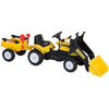 ShopEZ USA Ride On Excavator Kids Toy Construction Equipment with Pedal Controls, 6 Wheels & Controllable Dirt Bucket