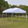 Outsunny 20' x 10' Outdoor Pop Up Canopy Tent Gazebo with 3-Level Adjustable Legs, Roller Bag, & UV-Fighting Canopy