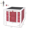 PawHut Small Wooden Rabbit Hutch Bunny Cage Guinea Pig Cage Duck House Dog House with Openable & Waterproof Roof, Gray