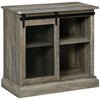 HOMCOM Farmhouse Buffet Cabinet Kitchen Sideboard with Sliding Barn Door and Adjustable Shelves for Living Room Natural