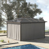 Outsunny 10' x 10' Universal Gazebo Sidewall Set with 4 Panel, 40 Hook/C-Ring Included for Pergolas & Cabanas, Beige
