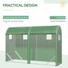 Outsunny 79" x 29" x 66" Walk-in Garden Greenhouse, Outdoor Portable Hot House with Roll-Up Door and Two Windows, Deep Green