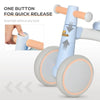 Qaba Quick Release Baby Balance No Pedal Bicycle for 1-3 Year Olds, Blue