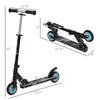ShopEZ USA Youth Kick Scooter One-Click Foldable Height Adjustable Ride On Toy with Brake, Black