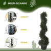 Outsunny 3ft Topiary Artificial Faux Cedar Tree Spiral Fake Plant, Pre-potted & Features High-Quality Detailed Look for Indoor or Outdoor