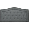 HOMCOM Upholstered Headboard, Button Tufted Bedhead Board, Home Bedroom Decoration for Full-Sized Beds, Grey