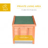PawHut Small Wooden Rabbit Hutch Bunny Cage Guinea Pig Cage Duck House Dog House with Openable & Waterproof Roof, Natural