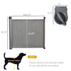 PawHut Retractable Pet Gate, Adjustable Safety Mesh Dog Gate, Extends to 55" for Narrow or Wide Doorways, Hallways, Stairs, Grey
