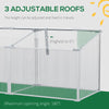 Outsunny Mini Greenhouse Kit, 71" Outdoor Cold Frame Cloche with Adjustable Roof, Polycarbonate Panels, and Rain Resistant Aluminum Frame, Small Nursery for Seedlings, Herbs & Flowers